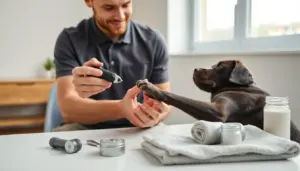 how to trim black dog nails